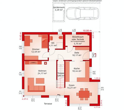 Hartl Haus - Style 163 W Floorplan 1