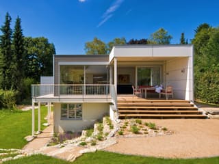 Fertighaus Hauger von Bau-Fritz Schlüsselfertig ab 450000€, Cubushaus Außenansicht 2