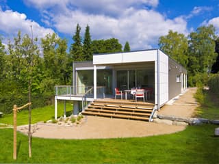 Fertighaus Hauger von Bau-Fritz Schlüsselfertig ab 450000€, Cubushaus Außenansicht 3