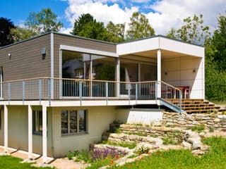 Fertighaus Hauger von Bau-Fritz Schlüsselfertig ab 450000€, Cubushaus Außenansicht 4