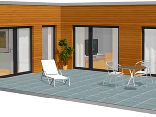 Fertighaus Haus 124 von TALBAU-Haus Schlüsselfertig ab 210000€, Bungalow Außenansicht 1