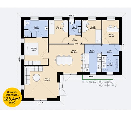 Hauscompagnie Bungalow 123 Floorplan 1