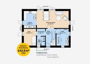 Einfamilienhaus 143 Grundriss
