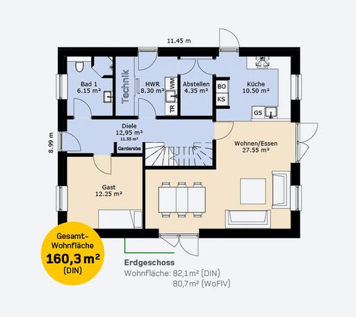 Hauscompagnie EFH 160 Floorplan 1