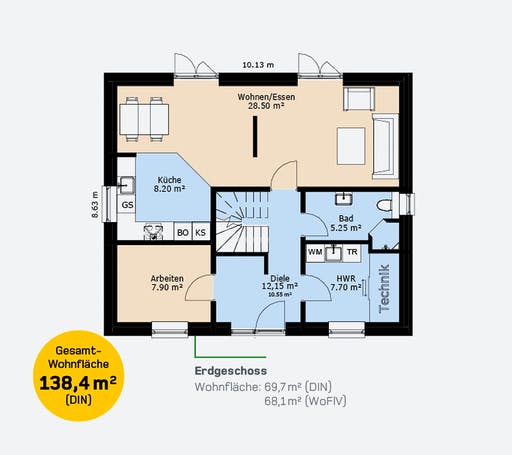 Hauscompagnie Stadtvilla 138 Floorplan 1
