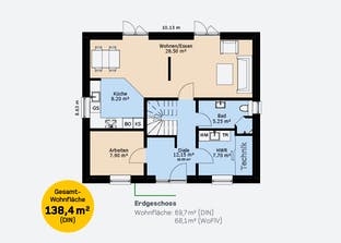 Stadtvilla 138 SF Grundriss
