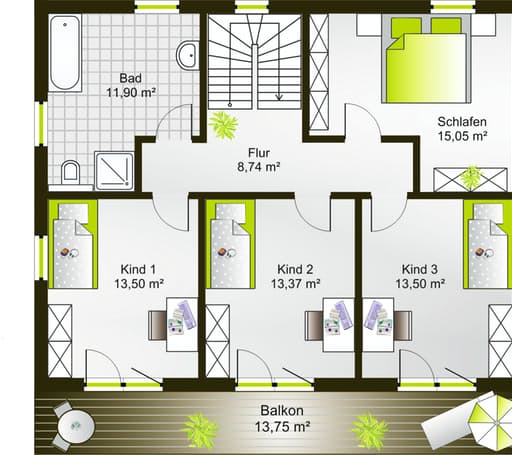 Hausidee 175 WD floor_plans 0