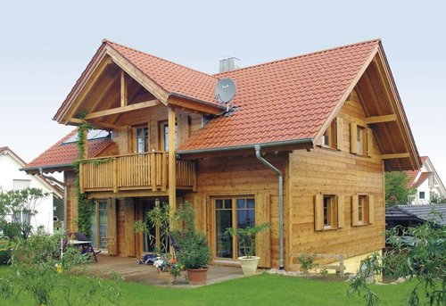 Blockhaus mit Garten