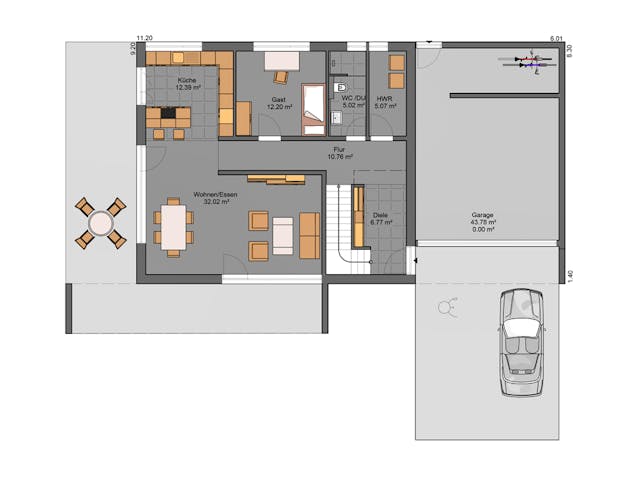 Massivhaus Classic 162.1 von Haus der Handwerker, Satteldach-Klassiker Grundriss 1 Massivhaus Classic 162.1 von Haus der Handwerker, Satteldach-Klassiker Grundriss 1