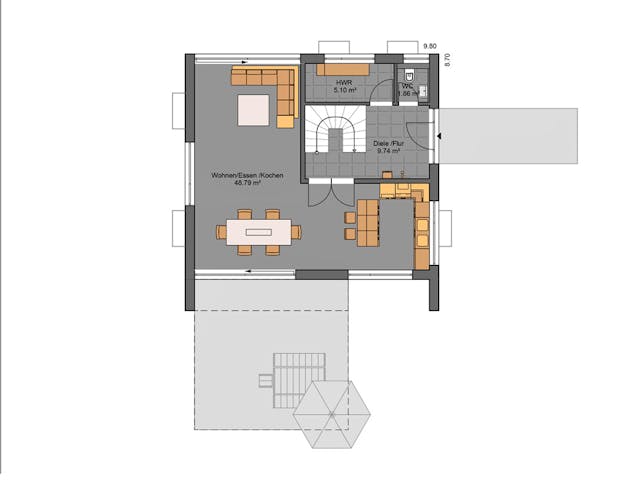 Massivhaus Lifestyle 133.2 von Haus der Handwerker, Satteldach-Klassiker Grundriss 1