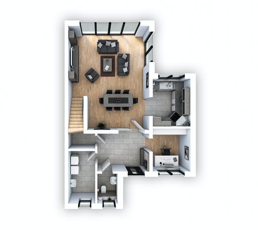Hebel - DHH Bauhaus 130 Floorplan 1