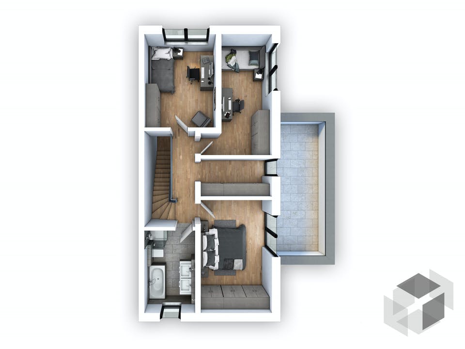 DHH Bauhaus 130 von hebelHAUS Grundriss