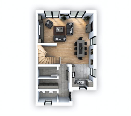 Hebel - DHH Stadtvilla 110 Floorplan 1