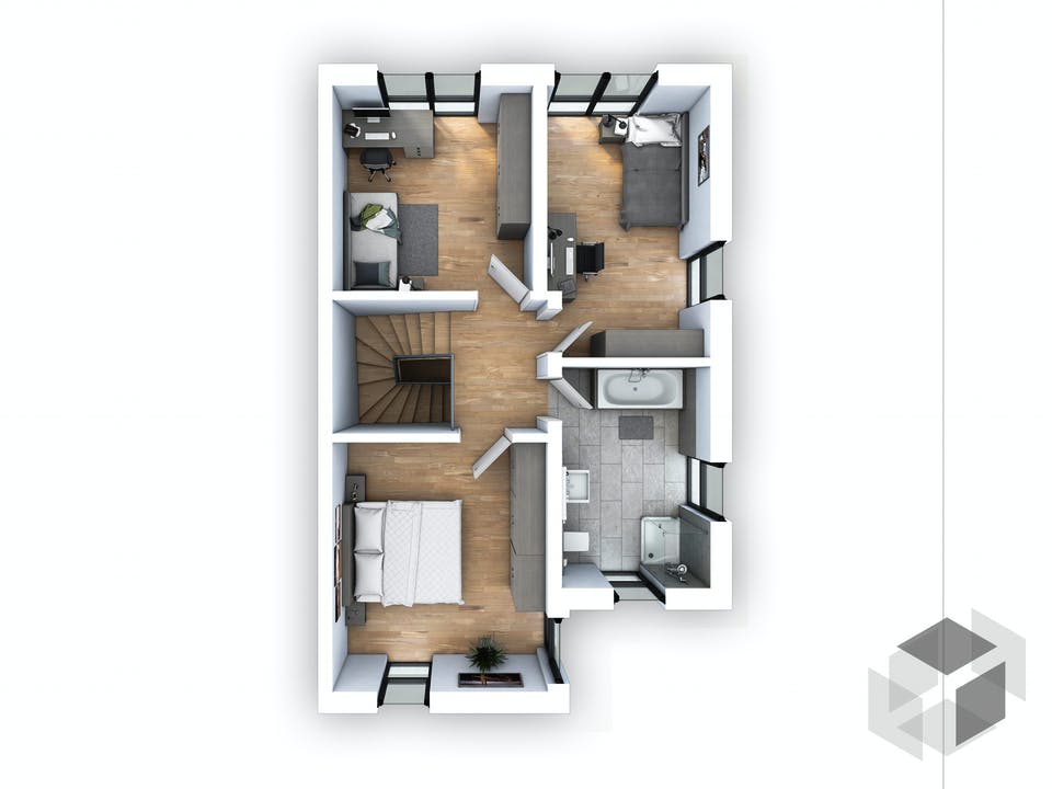DHH Stadtvilla 110 von hebelHAUS Grundriss