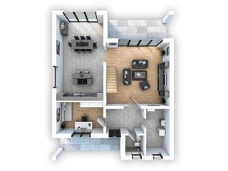 Massivhaus EFH Bauhaus 193 von hebelHAUS, Cubushaus Grundriss 1