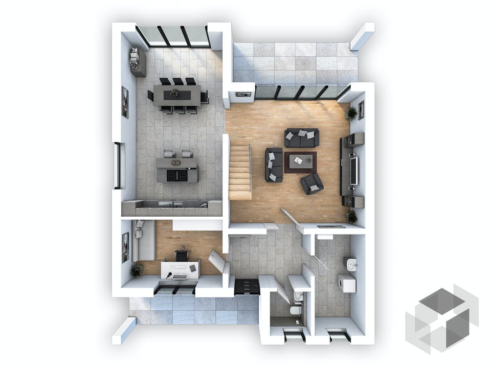 EFH Bauhaus 193 von hebelHAUS Grundriss