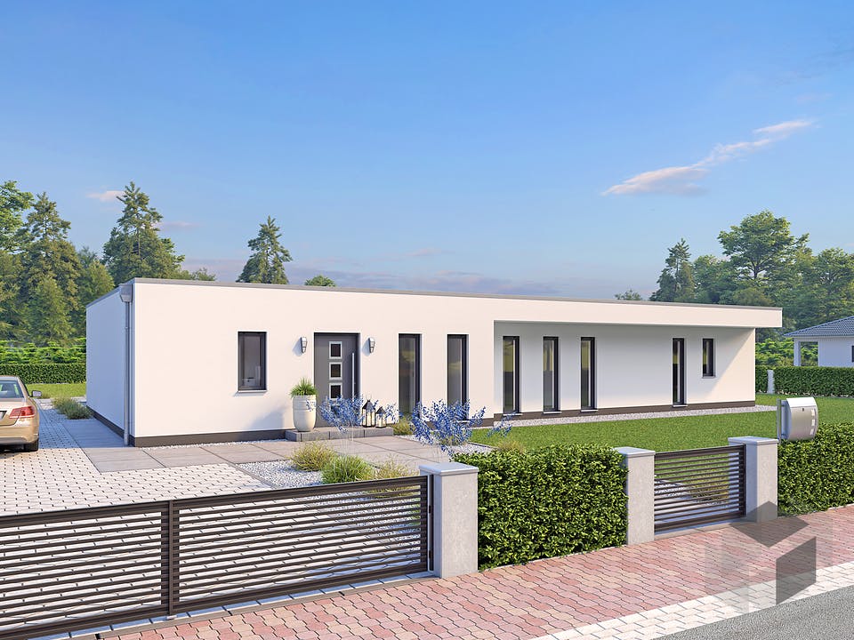 EFH Bungalow 115 von hebelHAUS Außenansicht
