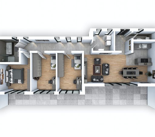 Hebel - EFH Bungalow 115 Floorplan 1