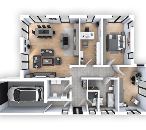 Hebel - EFH Bungalow 119 Floorplan 1