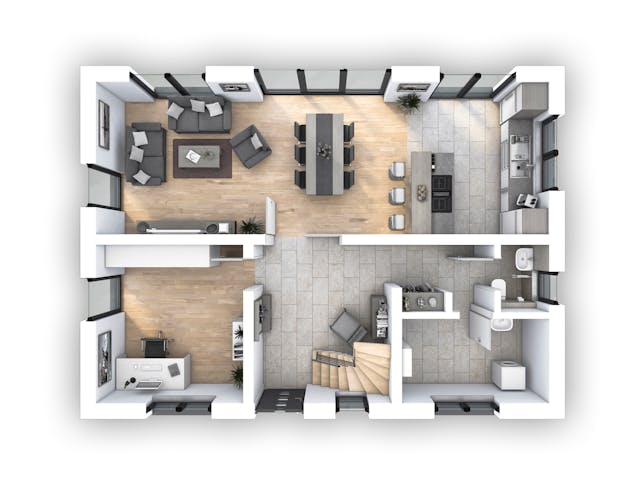 Massivhaus EFH Klassik 118 von hebelHAUS, Satteldach-Klassiker Grundriss 1 Massivhaus EFH Klassik 118 von hebelHAUS, Satteldach-Klassiker Grundriss 1