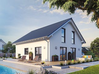 Massivhaus EFH Klassik 128 von hebelHAUS, Satteldach-Klassiker Außenansicht 2