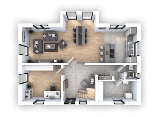 Massivhaus EFH Klassik 148 von hebelHAUS, Satteldach-Klassiker Grundriss 1 Massivhaus EFH Klassik 148 von hebelHAUS, Satteldach-Klassiker Grundriss 1