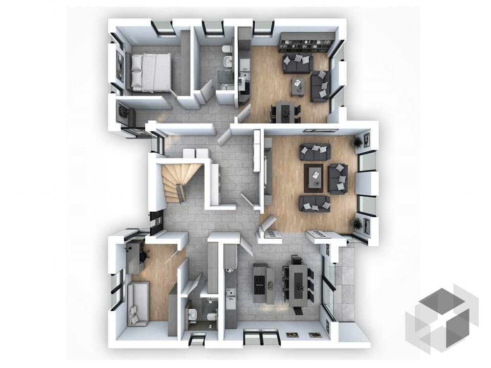 EFH PLUS Bauhaus 178 von hebelHAUS Grundriss