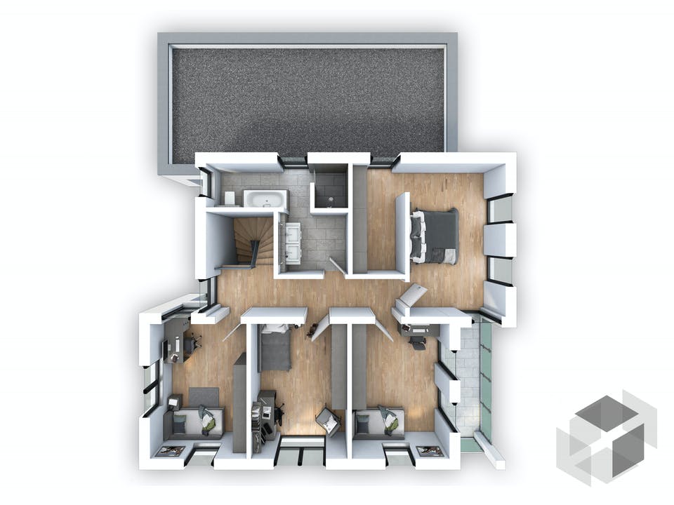 EFH PLUS Bauhaus 178 von hebelHAUS Grundriss
