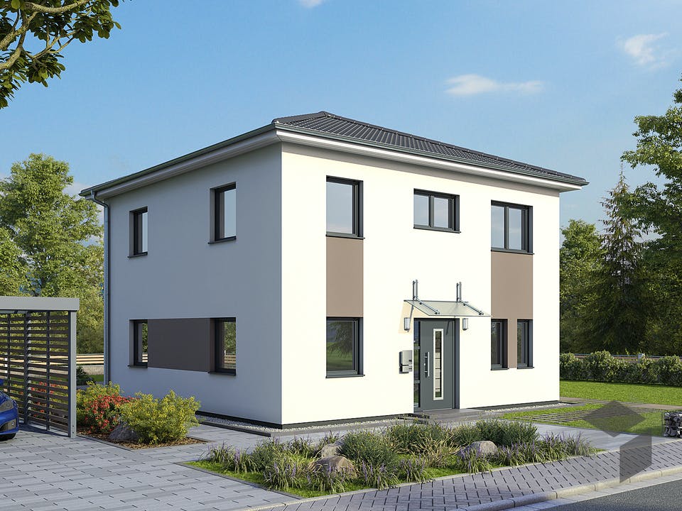 EFH Stadtvilla 124 von hebelHAUS Außenansicht