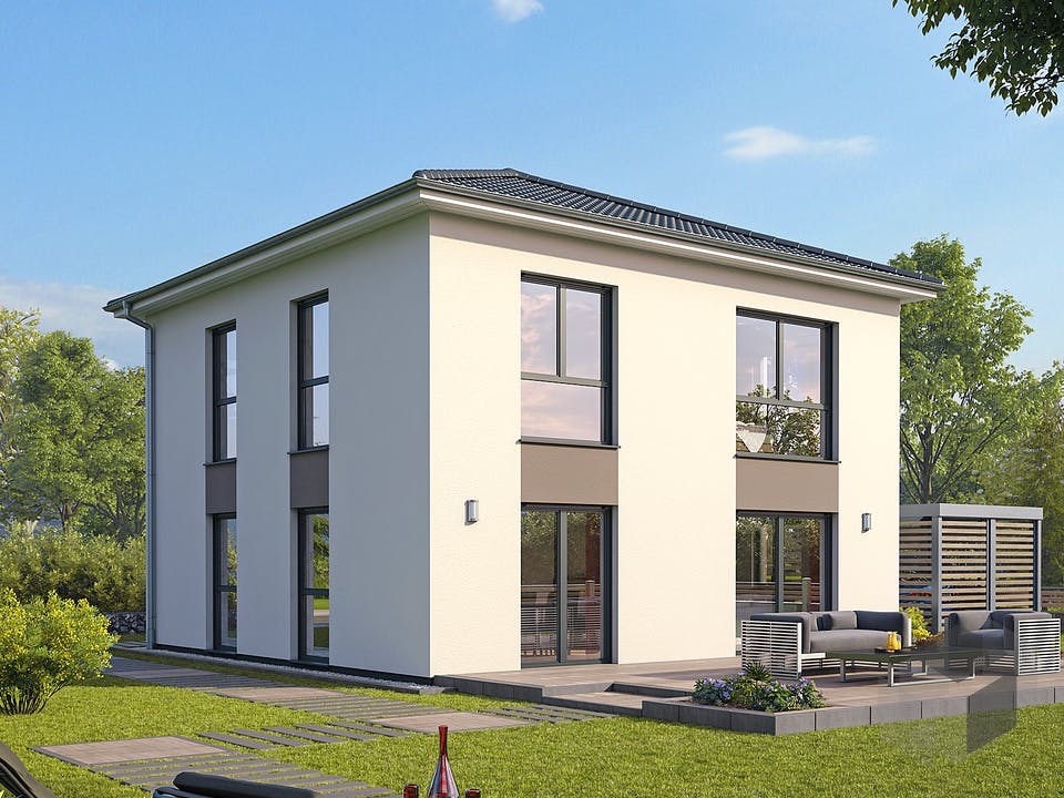 EFH Stadtvilla 124 von hebelHAUS Außenansicht