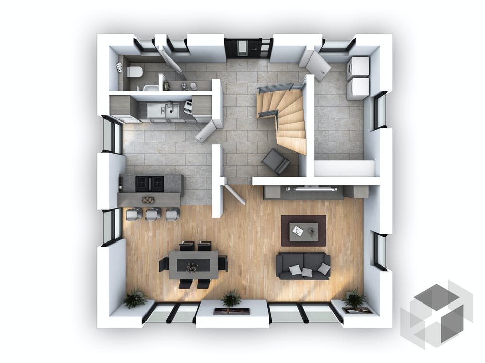 EFH Stadtvilla 124 von hebelHAUS Grundriss