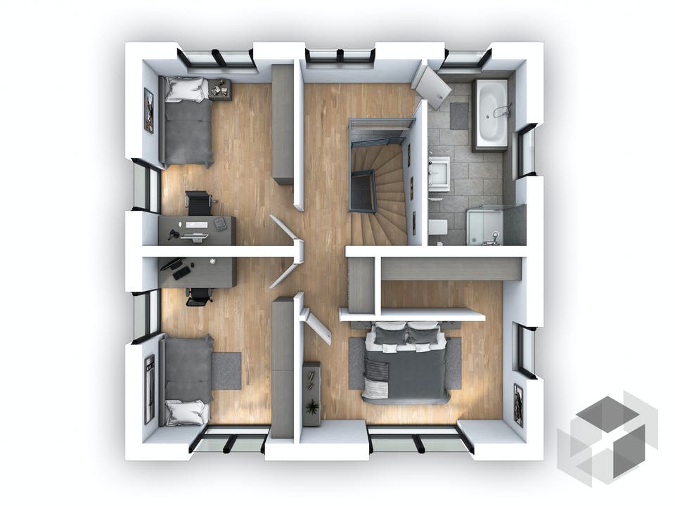 EFH Stadtvilla 124 von hebelHAUS Grundriss