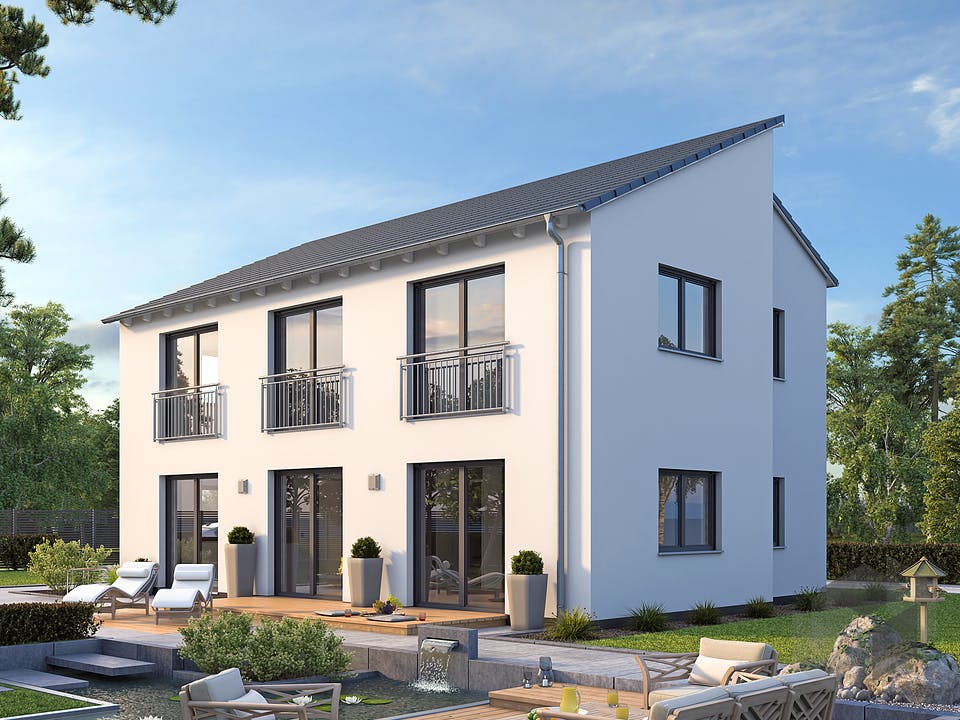 EFH Stadtvilla 141 von hebelHAUS Außenansicht