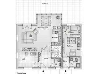 Massivhaus Family 20.23 von hebelHAUS Schlüsselfertig ab 359000€, Satteldach-Klassiker Grundriss 1