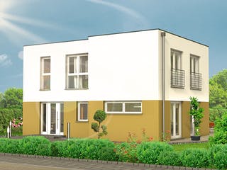Massivhaus Kubus 25.17 von hebelHAUS Schlüsselfertig ab 360000€, Cubushaus Außenansicht 1