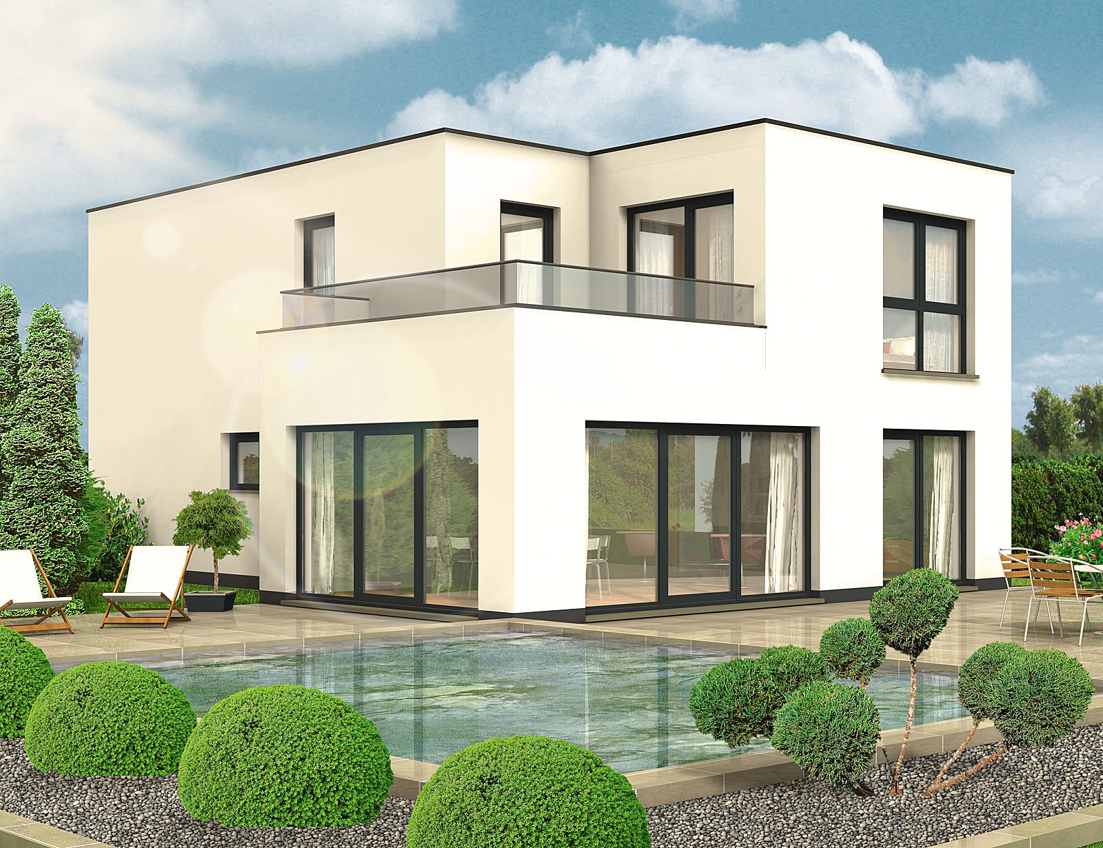 Einfamilienhaus Kubus 25.87 (out) von hebelHAUS | Fertighaus.de