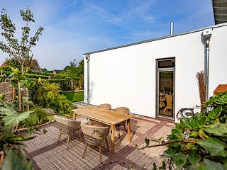 Fertighaus Bungalow mit stilvollen Finessen von Hausbau Heggemann Schlüsselfertig ab 300000€, Bungalow Außenansicht 5