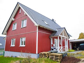 Fertighaus Rotes Schwedenhaus in Ostercappeln von Hausbau Heggemann Schlüsselfertig ab 410000€, Außenansicht 3