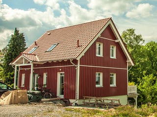 Fertighaus Orginalgetreues Schwedenhaus in Rösrath von Hausbau Heggemann Schlüsselfertig ab 470000€, Außenansicht 3