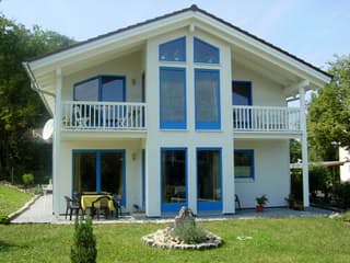 Fertighaus Heidi von Ludwig Andrä Holzbau Schlüsselfertig ab 287252€, Satteldach-Klassiker Außenansicht 2