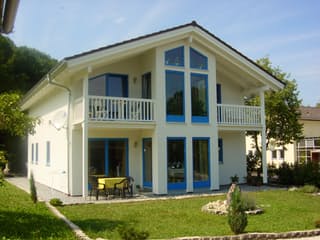 Fertighaus Heidi von Ludwig Andrä Holzbau Schlüsselfertig ab 287252€, Satteldach-Klassiker Außenansicht 1