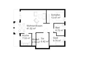 Fertighaus Heidi von Ludwig Andrä Holzbau Schlüsselfertig ab 287252€, Satteldach-Klassiker Grundriss 1