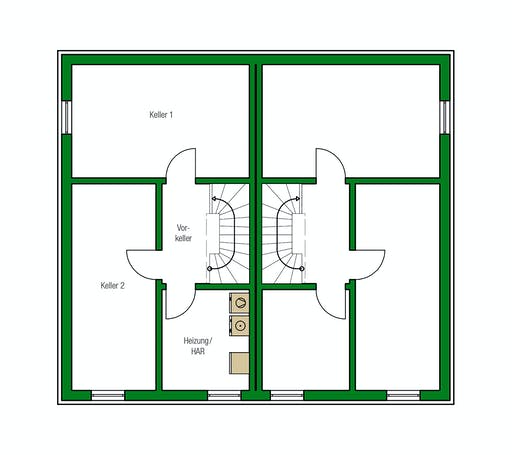 Massivhaus Bristol von HELMA MASSIVHAUS Schlüsselfertig ab 289050€, Satteldach-Klassiker Grundriss 4