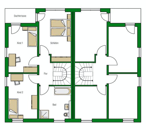 Massivhaus Glasgow von HELMA MASSIVHAUS Schlüsselfertig ab 279300€, Cubushaus Grundriss 2
