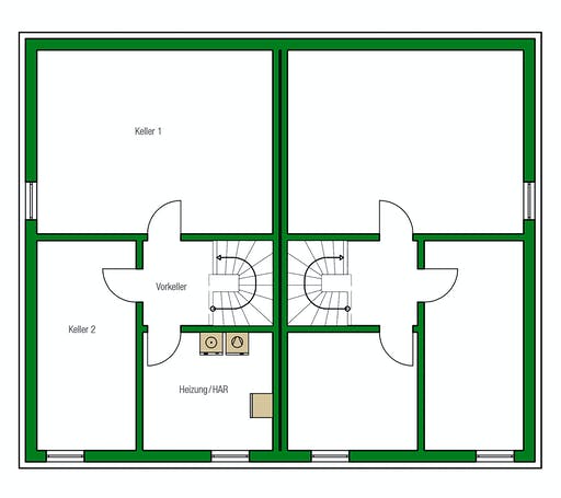 Massivhaus Glasgow von HELMA MASSIVHAUS Schlüsselfertig ab 279300€, Cubushaus Grundriss 3