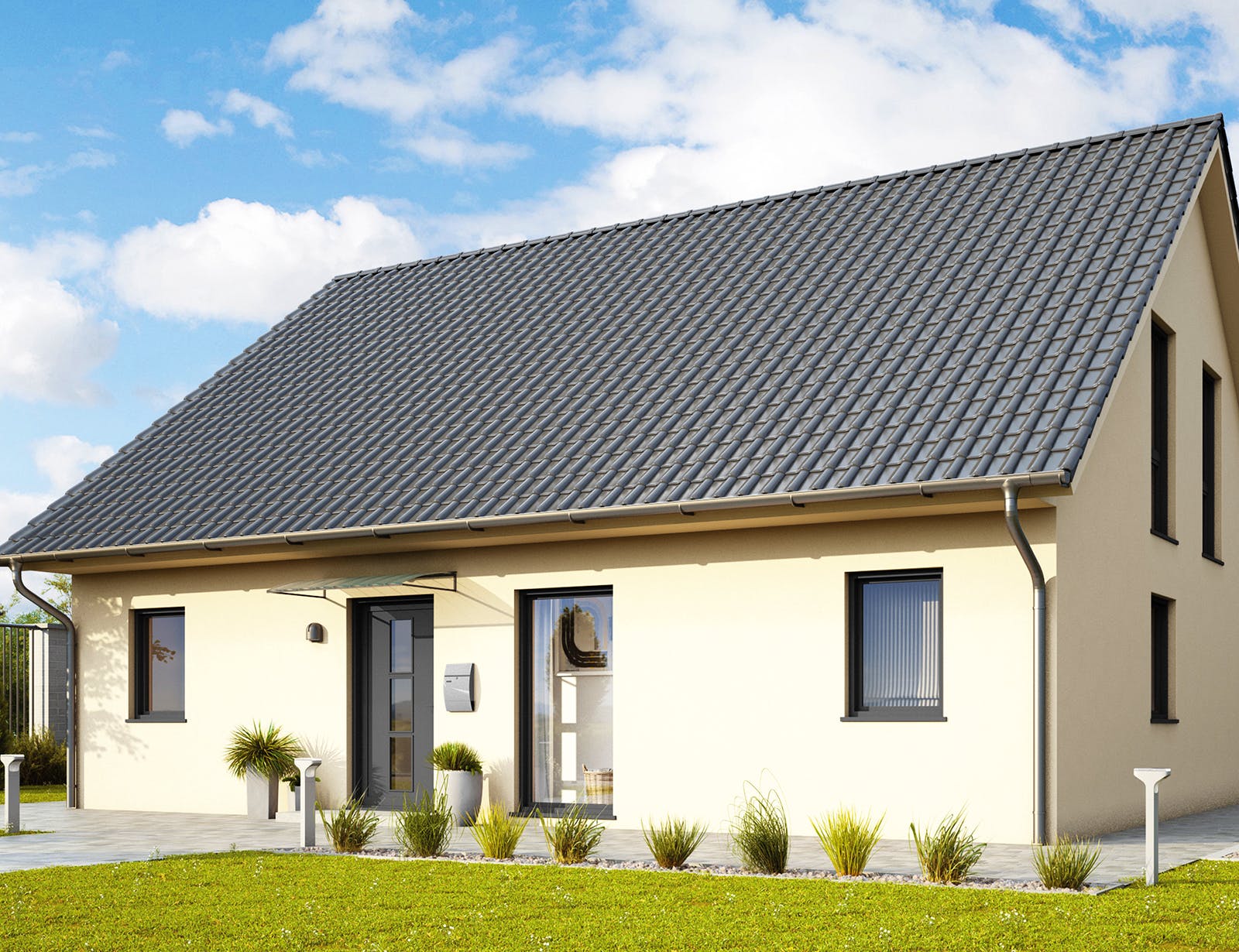 Massivhaus Leipzig von HELMA MASSIVHAUS Schlüsselfertig ab 403150€, Satteldach-Klassiker Außenansicht 2