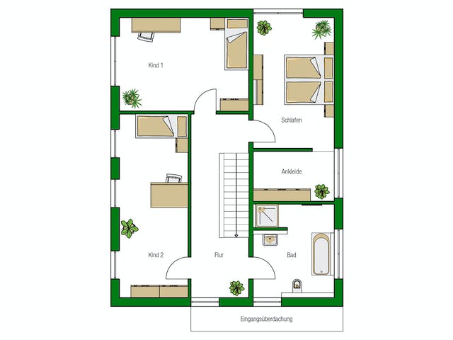 Massivhaus Luzern von HELMA MASSIVHAUS Schlüsselfertig ab 415350€, Cubushaus Grundriss 2
