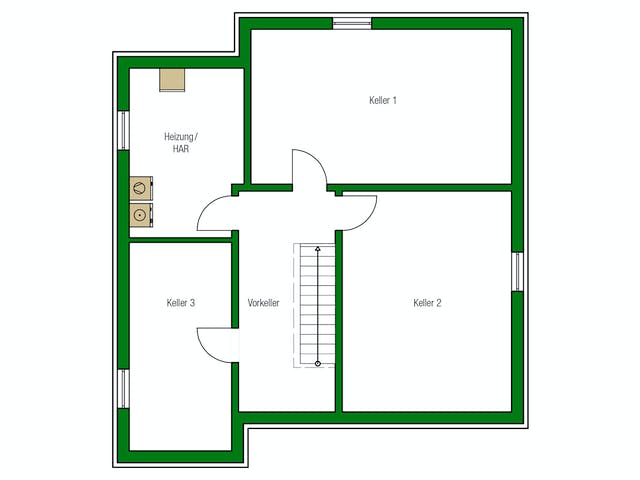 Massivhaus Madrid von HELMA MASSIVHAUS Schlüsselfertig ab 437250€, Cubushaus Grundriss 3
