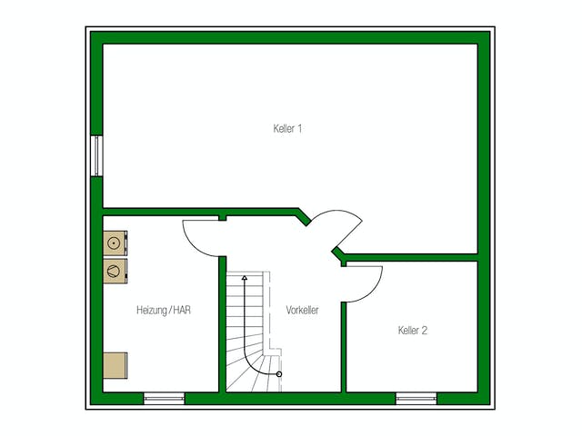 Massivhaus Mailand von HELMA MASSIVHAUS Schlüsselfertig ab 322550€, Satteldach-Klassiker Grundriss 3