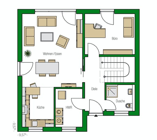 Massivhaus Modena von HELMA MASSIVHAUS Schlüsselfertig ab 290200€, Stadtvilla Grundriss 1